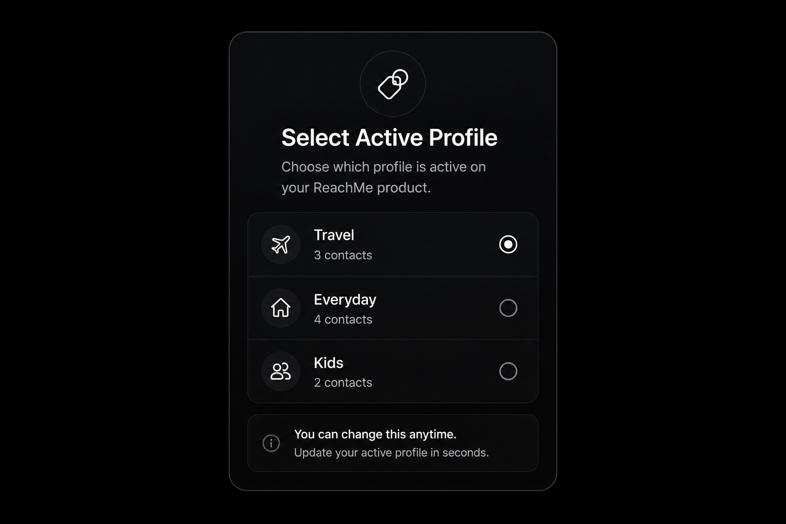 Select Active Profile